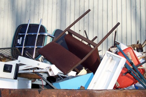 North West London waste collection trucks in action