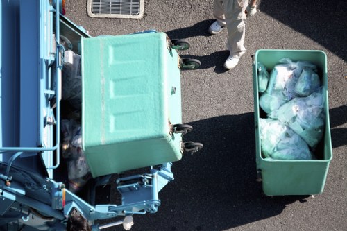 Commercial waste removal services in action